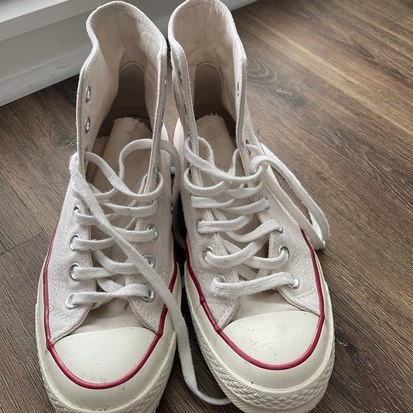 Converse Shoes | Cream Converse High Tops | Poshmark